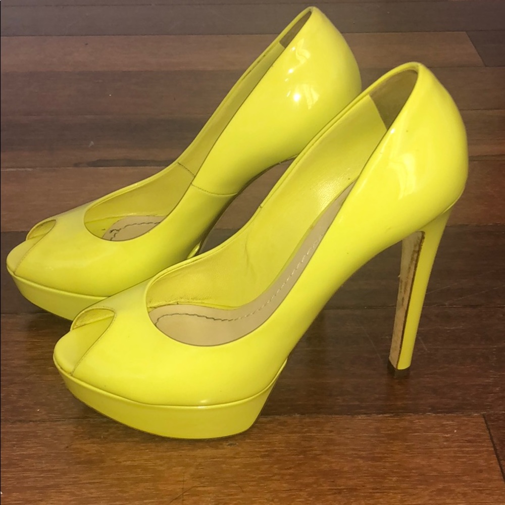 Platform Christian Dior Bright yellow Heels